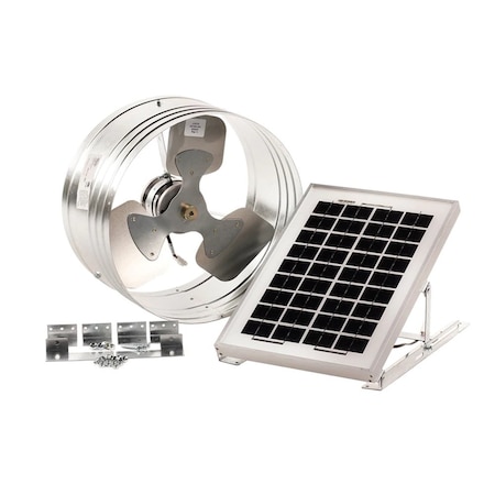 Gaf Master Flow 685 CFM Silver Solar Powered Gable Mount Solar Attic Fan PGSOLAR